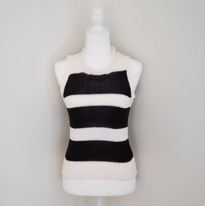 Ralph Lauren White and Black Knit Top XS